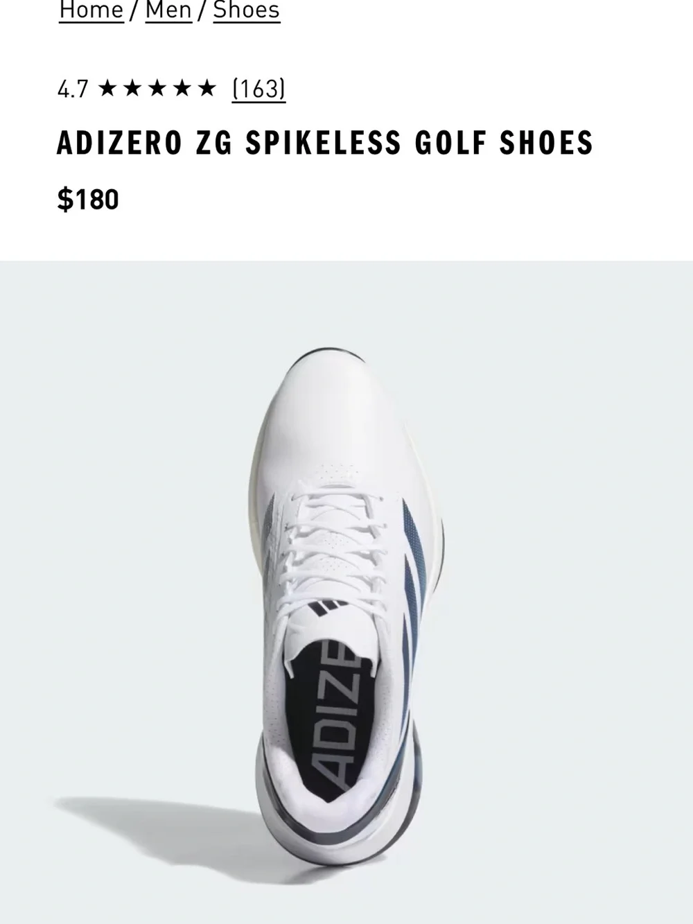 adidas White and Black Athletic Golf Shoes
